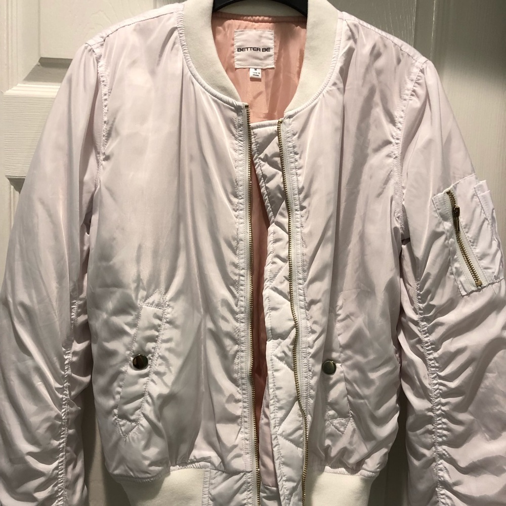 White bomber jacket
